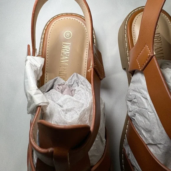 Classic Women’s Tan Leather Fisherman Sandals - Picture 2 of 7